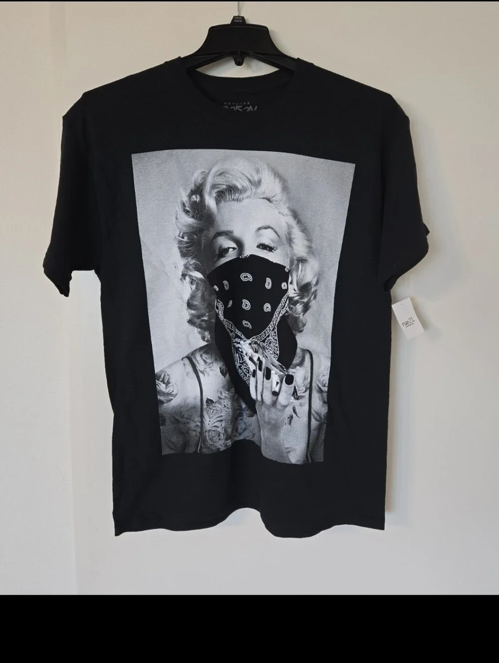 Marilyn Monroe  Black Paisley Bandana Face Mask